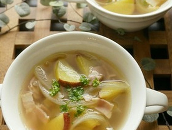 レンジで簡単さつまいものスープ