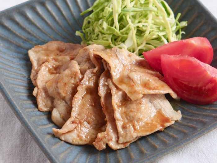 薄切り肉で時短  豚のしょうが焼き