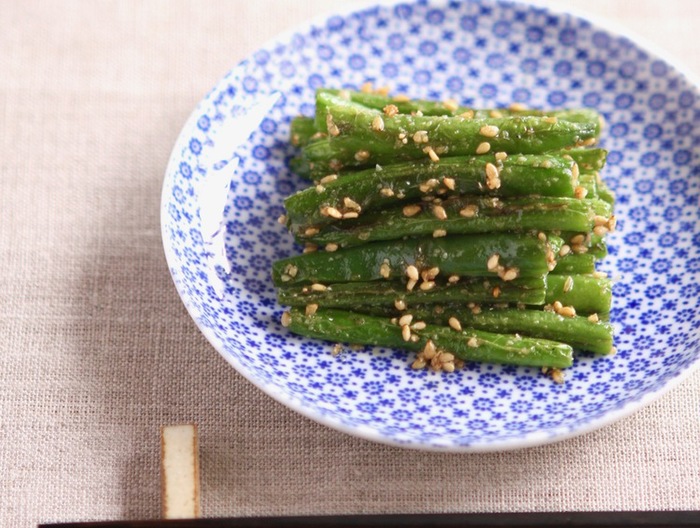 炒めいんげんの胡麻和え