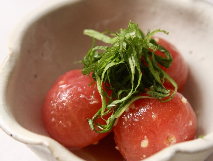 ミニトマトの冷たい煮物