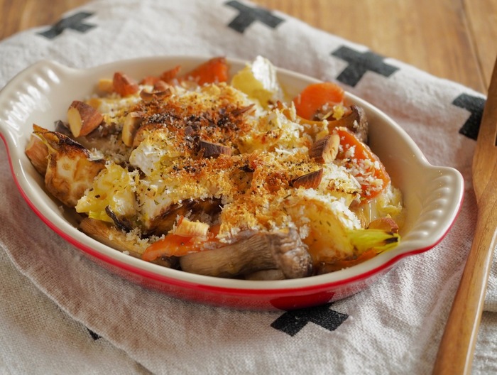 サーモンとかぶのハーブパン粉焼き