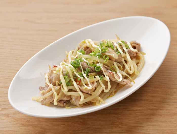 豚こま肉ともやしの甘辛炒め