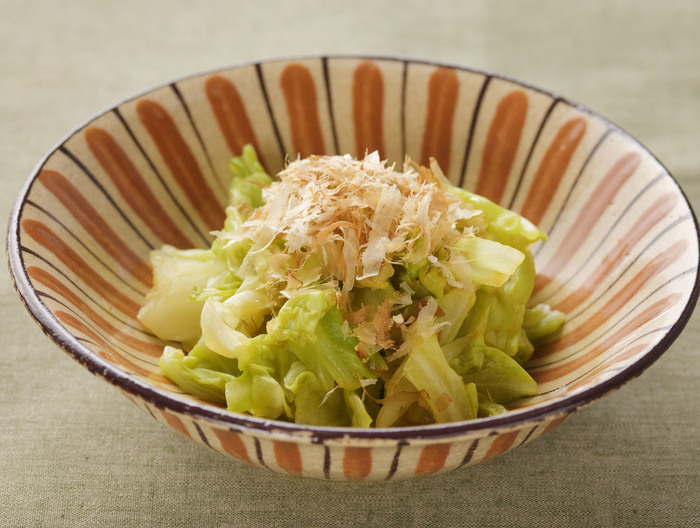 レンジで キャベツのにんにくしょうゆ