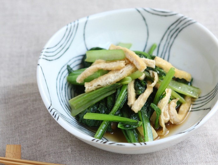 小松菜と油揚げの煮びたし