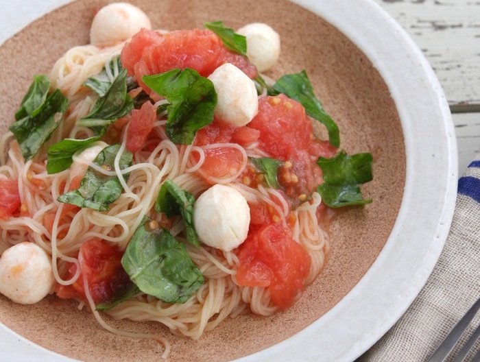 トマトの冷製パスタ