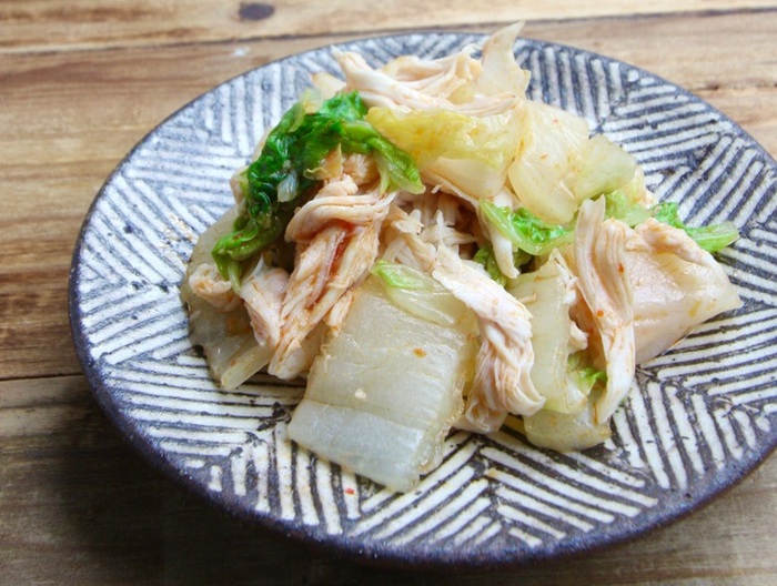 白菜とささ身のピリ辛サラダ