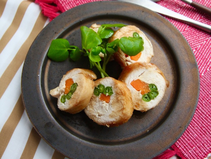 電子レンジでロールチキン