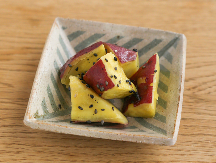 電子レンジで さつまいもの中華甘煮
