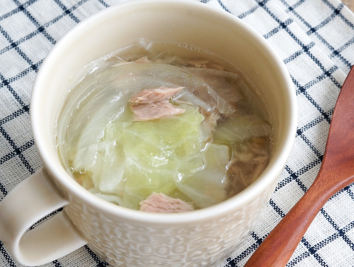 電子レンジでできる　簡単野菜スープ
