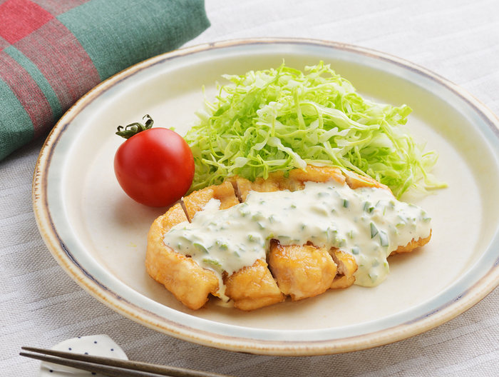 ピーマンタルタルのチキン南蛮風