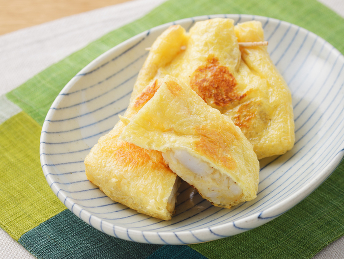 里いもの油揚げ包み焼き