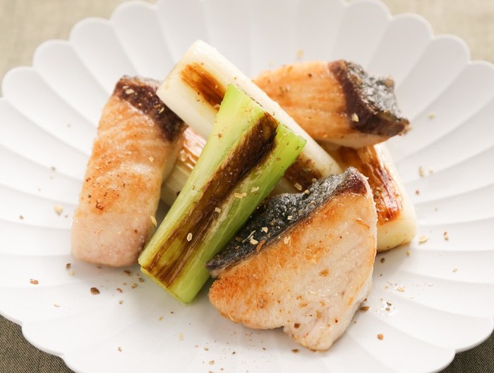 ぶりとねぎの山椒塩焼き