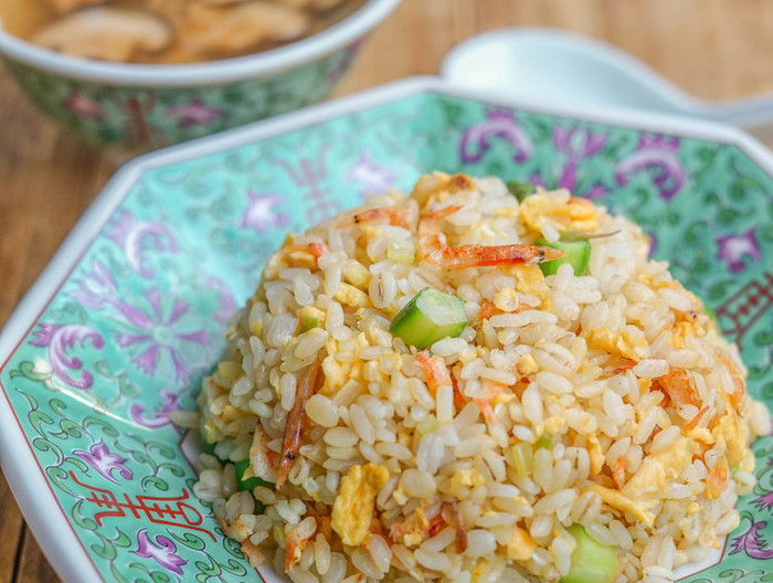 桜えびとアスパラガスの炒飯