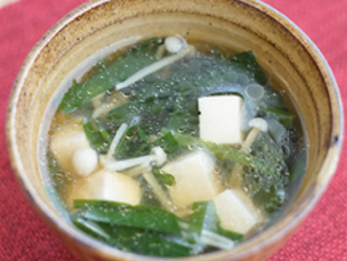 にらと豆腐のしょうがスープ