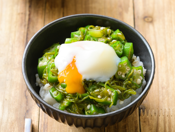 オクラとめかぶのねばねば丼