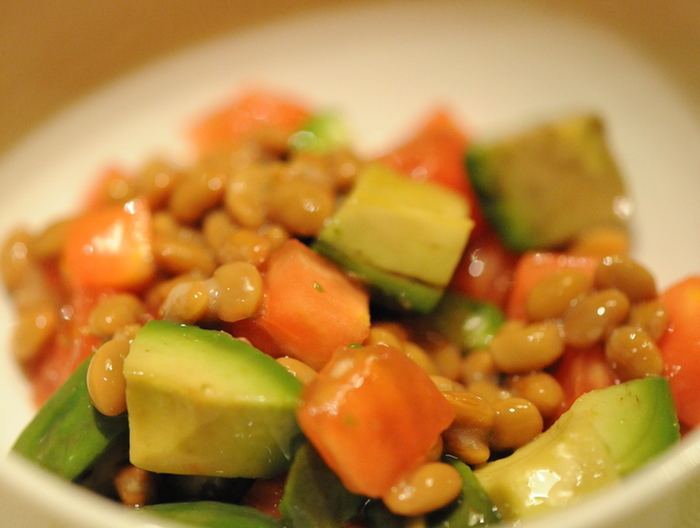 アボカドとトマト 納豆