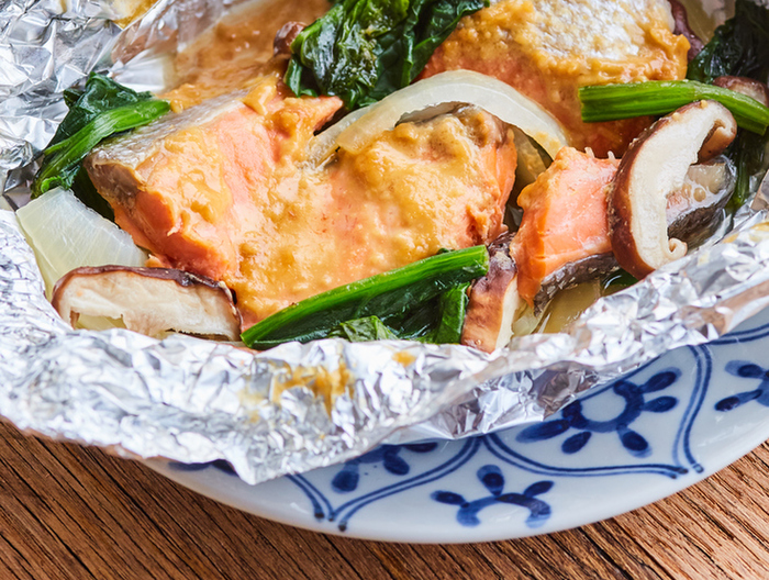 鮭のみそマヨホイル焼き