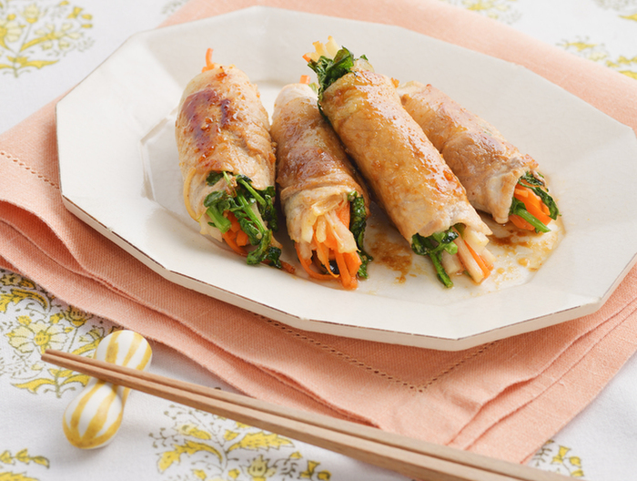 クレソンと彩り野菜の肉巻き