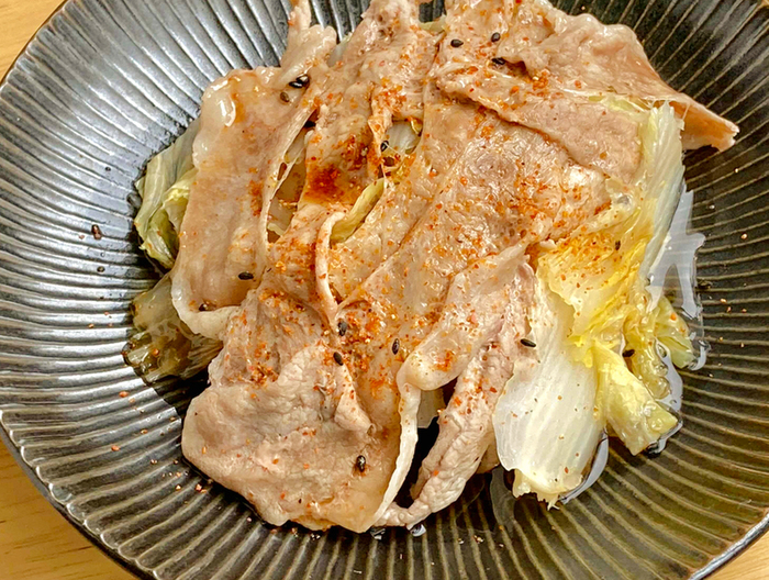 白菜と豚肉のフライパン蒸し