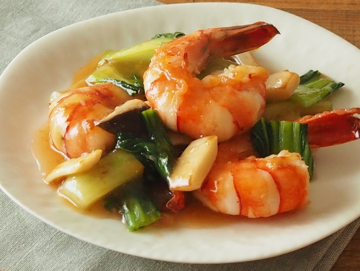 えびと青梗菜の中華炒め