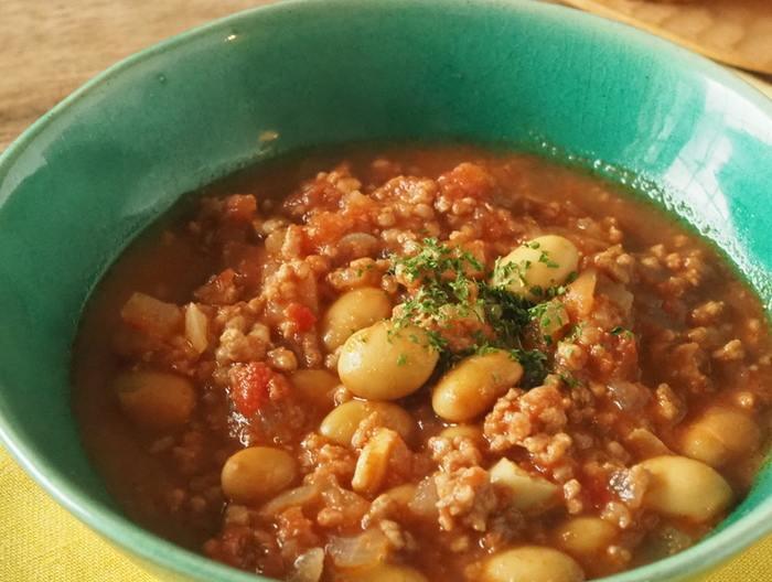 電子レンジで チリビーンズ
