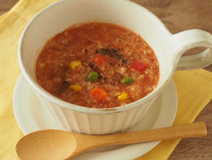 レンジで オートミールトマトリゾット