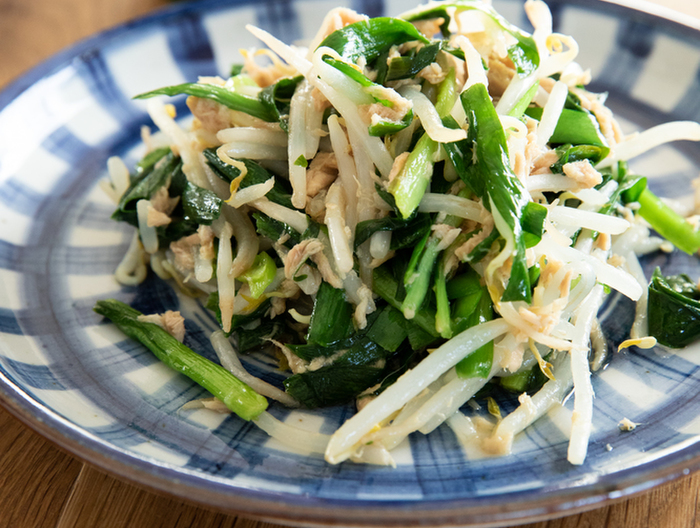 包丁要らず ツナともやしの炒めもの