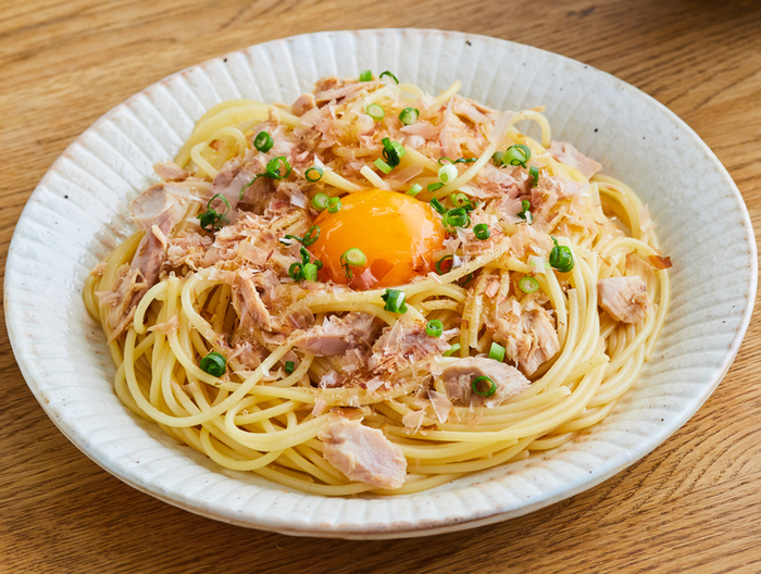 かつお節の和風パスタ