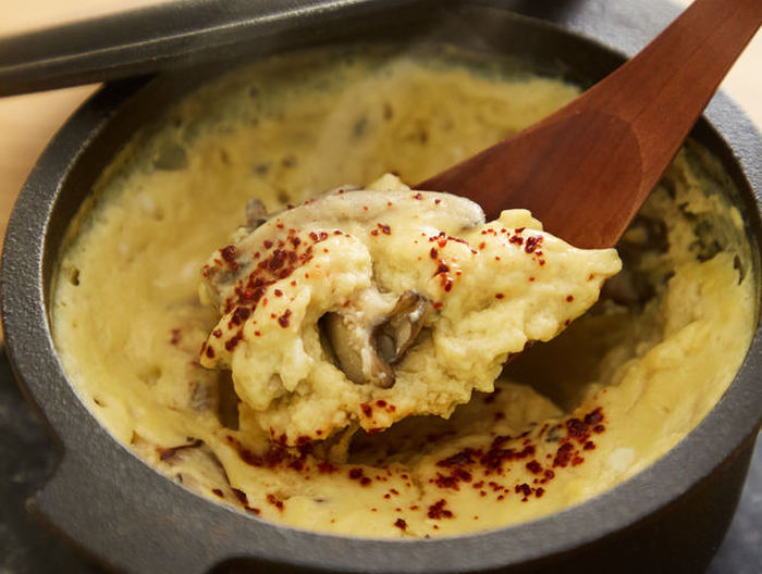 卵ときのこのふわふわ蒸し