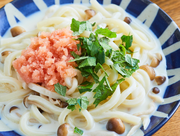 たらこの豆乳クリームうどん