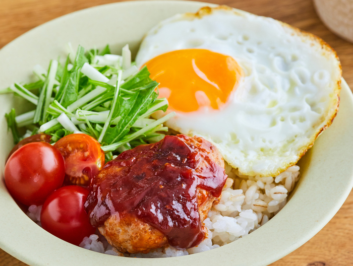 フライパン１枚で簡単 ロコモコ丼