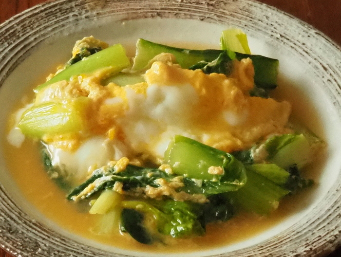 小松菜の卵とじ