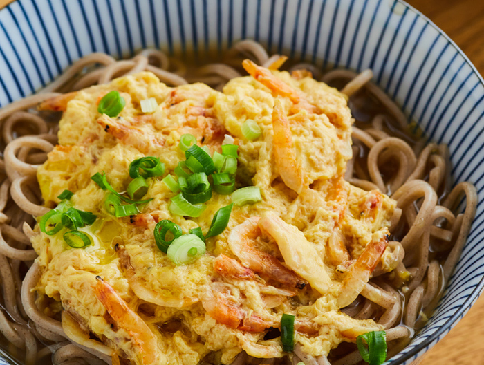 桜えびの卵とじそば