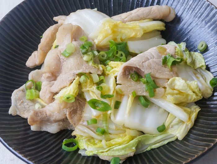 シャキッと白菜と豚肉のバターしょうゆ炒め