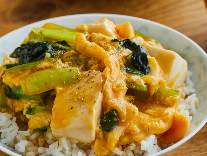 豆腐と卵のあんかけ丼