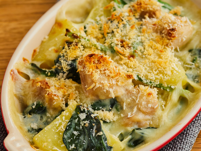 簡単ホワイトソースのチキングラタン