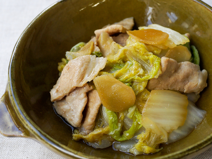 豚肉と白菜のしょうが煮