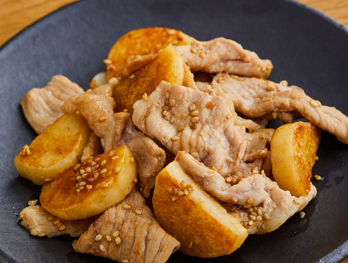 ご飯がすすむ　豚肉と長いもと甘辛炒め
