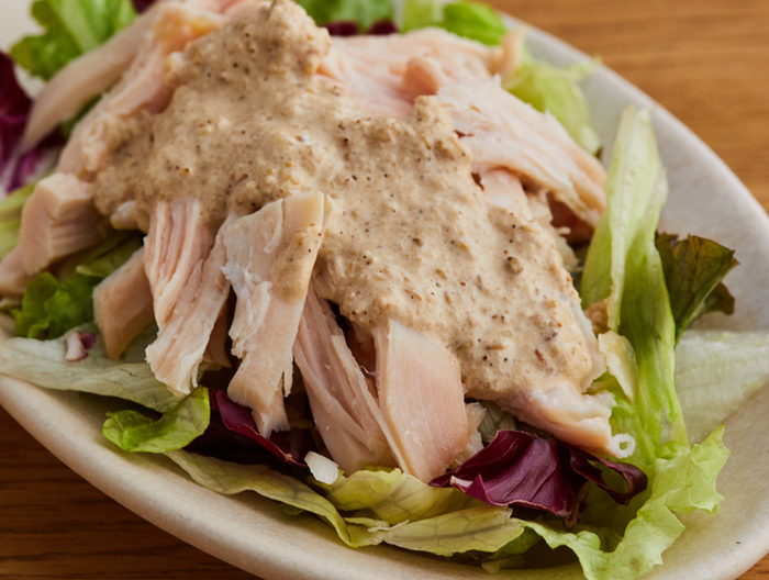 ３分で完成 サラダチキンのごまマヨソース