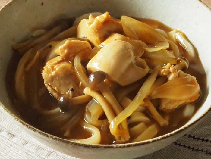 10分で完成 鶏肉のカレーうどん