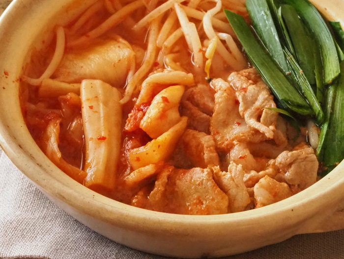 １人分で手軽に 豚キムチ鍋