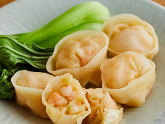 電子レンジで えびの蒸し餃子