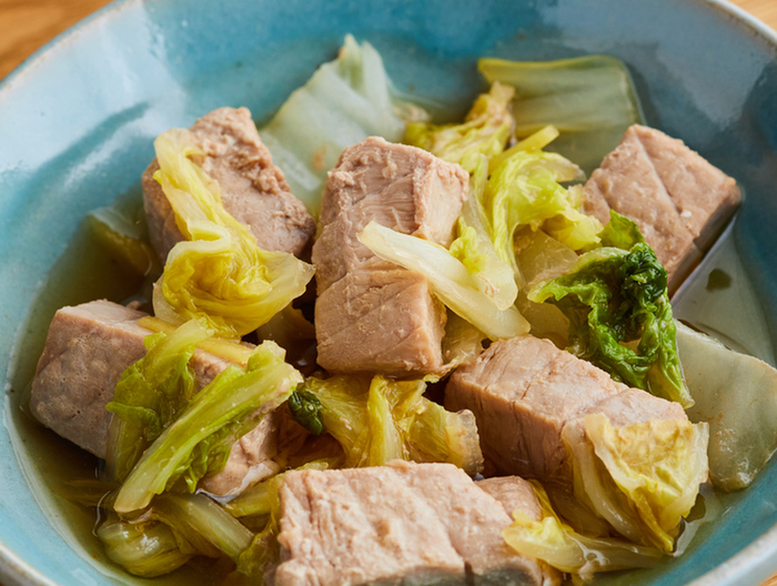 まぐろと白菜のあっさり煮