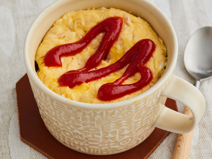 電子レンジで チーズとツナの簡単オムレツ