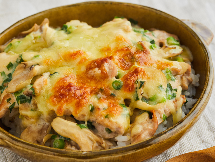 たんぱく質しっかり 豚肉ときのこのみそクリームドリア