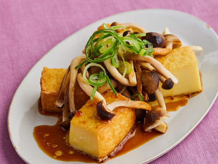 厚揚げとしめじのオーブントースター焼き