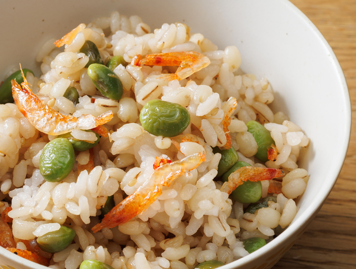 枝豆と桜えびの混ぜご飯