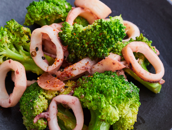 いかとブロッコリーのマヨ炒め