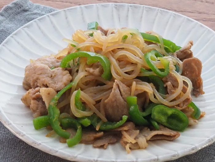 豚肉としらたきの和風炒め