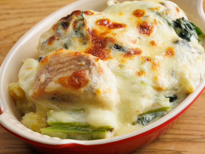 鮭缶で クリーミーカレードリア